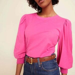 Nation Ltd Loren Puff Sleeve Cotton Top